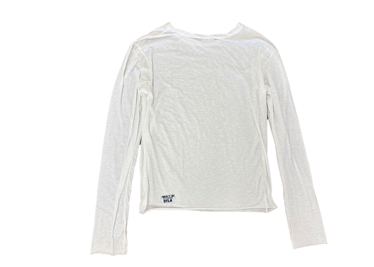 WHITE THUMBHOLE LONGSLEEVE